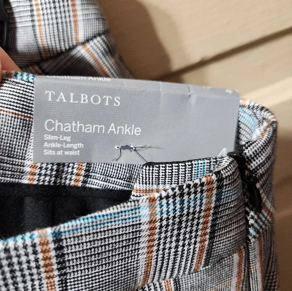 Talbots Chatham Button Hem Ankle Pants - Macintosh Plaid NWT - Picture 7 of 9